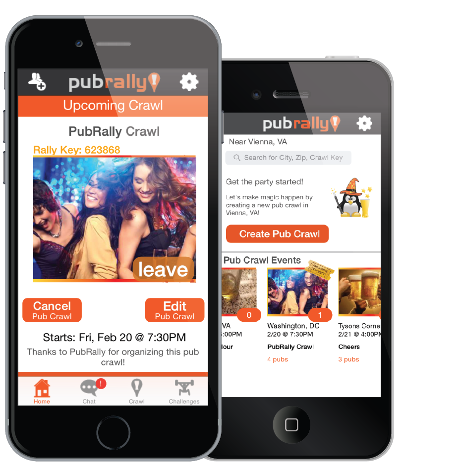 PubRally - Free Bar Crawl App | Get the